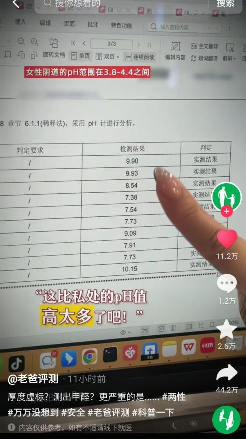 疑虑检测结果显示pH值成产品普遍问题不朽情缘游戏老爸评测曝光成人用品健康(图2)
